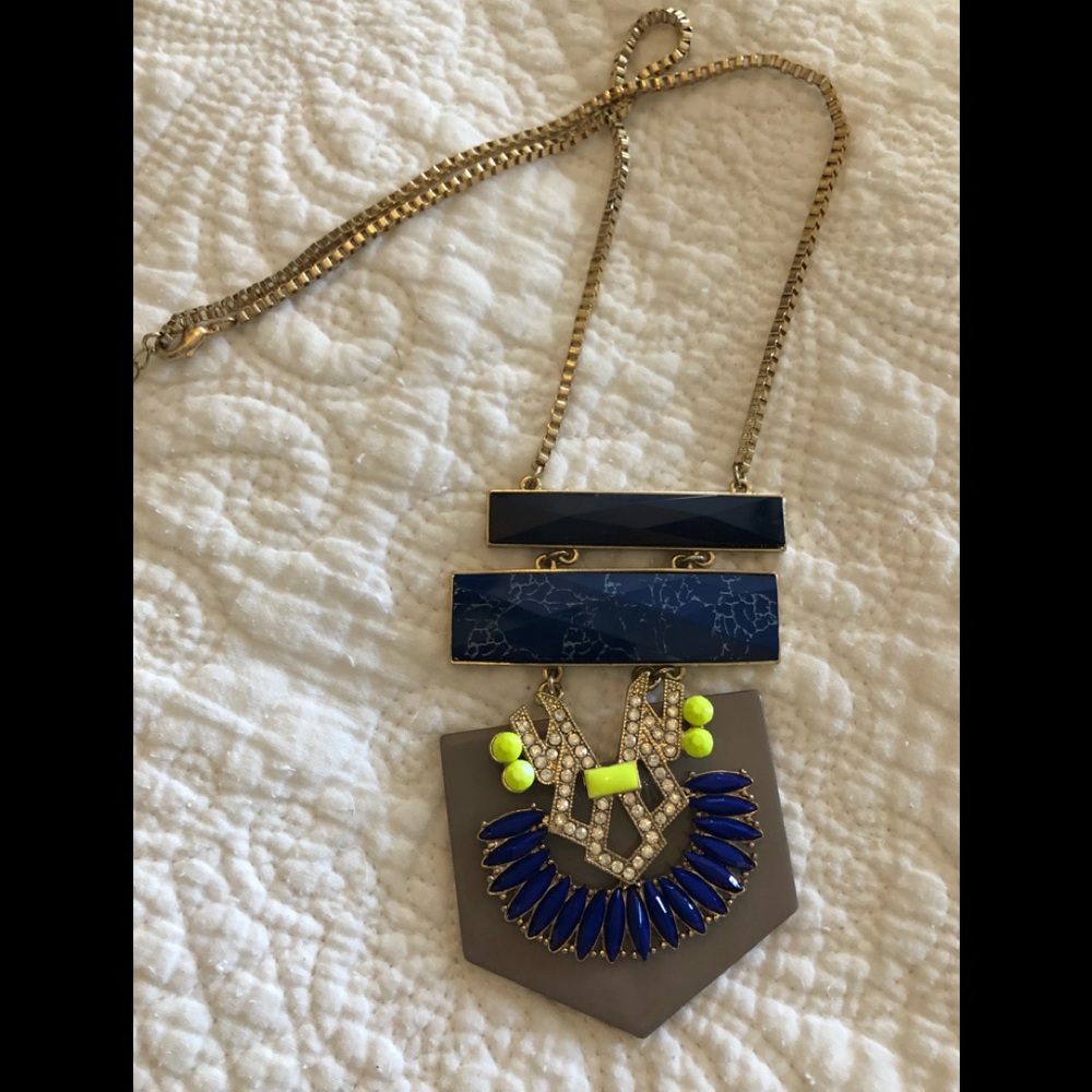 Blue and neon necklace